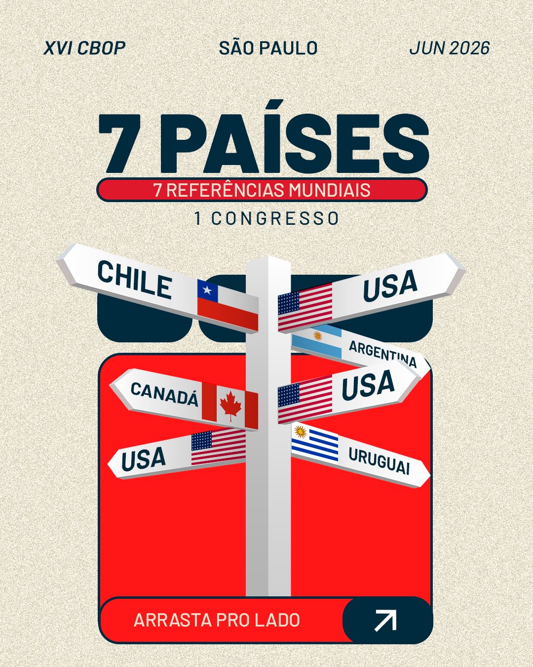 7 pa&iacute;ses, 7 refer&ecirc;ncias mundiais, um congresso!